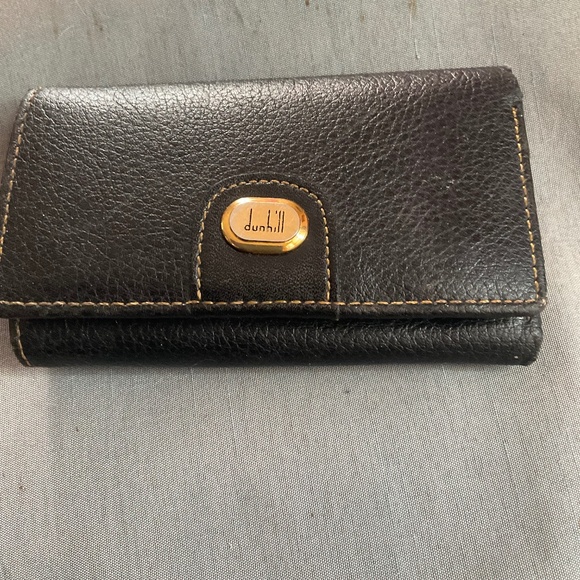 Vintage Dunhill Leather Key Card Holder & Vintage Cadillac Gold Key
